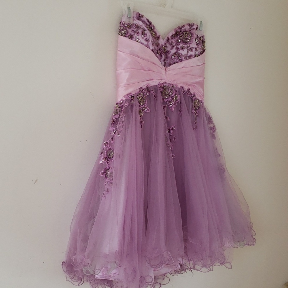 Beautiful strapless heart shaped neck line, royal purple 💜 - Picture 3 of 16